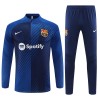 FC Barcelona Trainings Sweatshirt Quarter-zip 2023-24 Blauwe - Kids